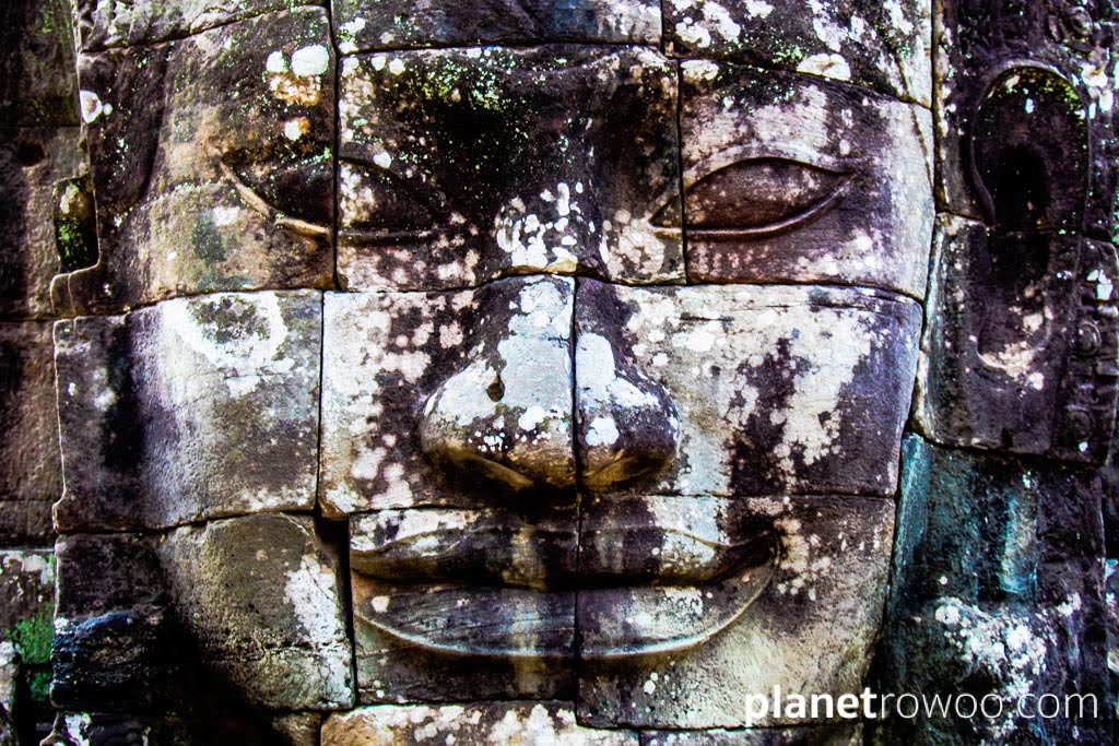 Giant face at Bayon Temple, Angkor, Siem Reap, Cambodia, 2018