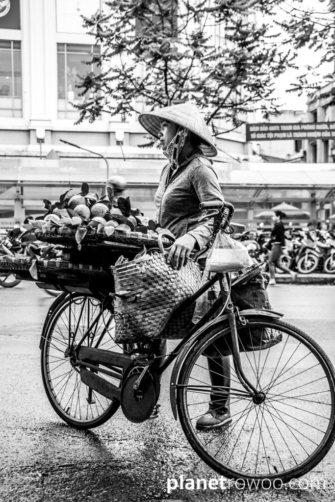 Fruit seller, Hanoi Old Quarter, Vietnam, 2019