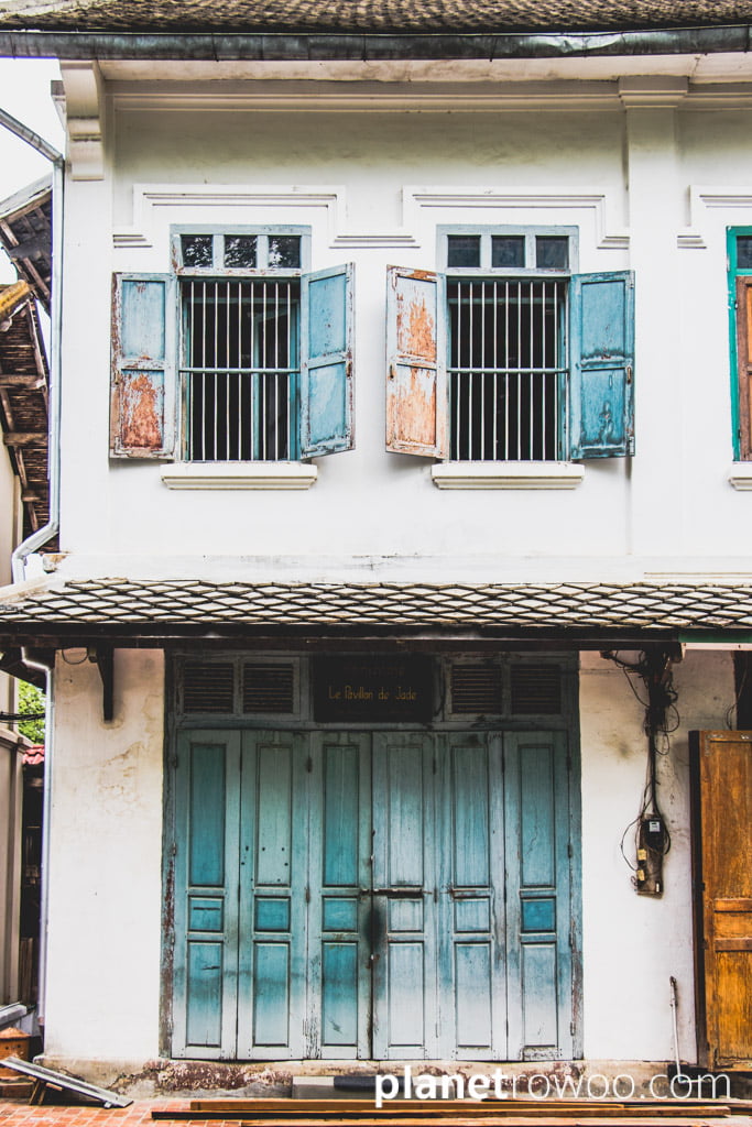 Colonial style shuttered house, Luang Prabang, Laos, 2019